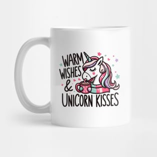 Warm Wishes & Unicorn Kisses - A Unicorn's Holiday Delight! Mug